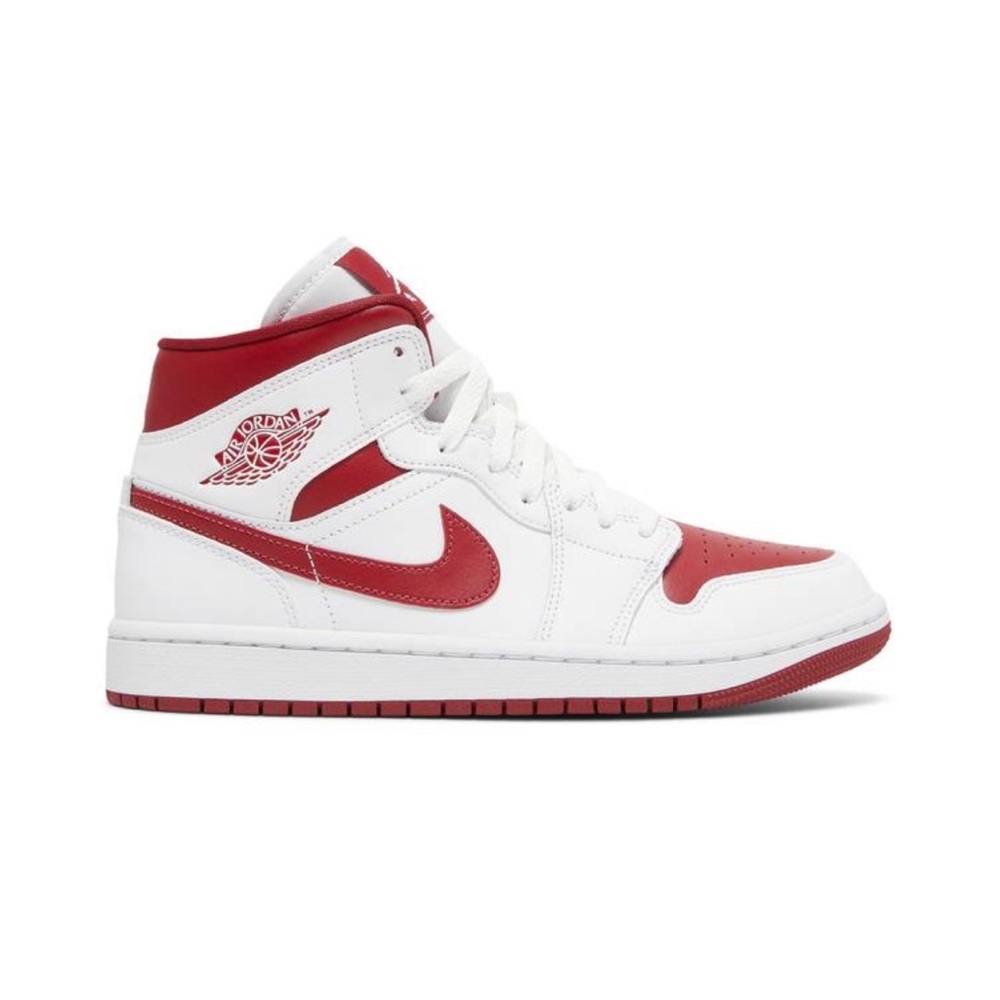 Women’s Air Jordan 1 Mid White Pomegranate Sz 7